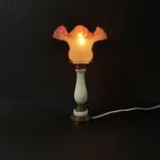 Lamp - Franse tafellamp met lampenkap in Art Nouveau-stijl -, Antiek en Kunst