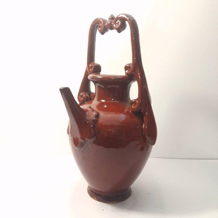 Kruik - Terracotta - Grote geglazuurde waterkan, Antiek en Kunst, Kunst | Designobjecten