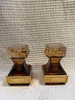 Eino Wänni - Kandelaar (2) - Glas, Verguld - Eino Wänni