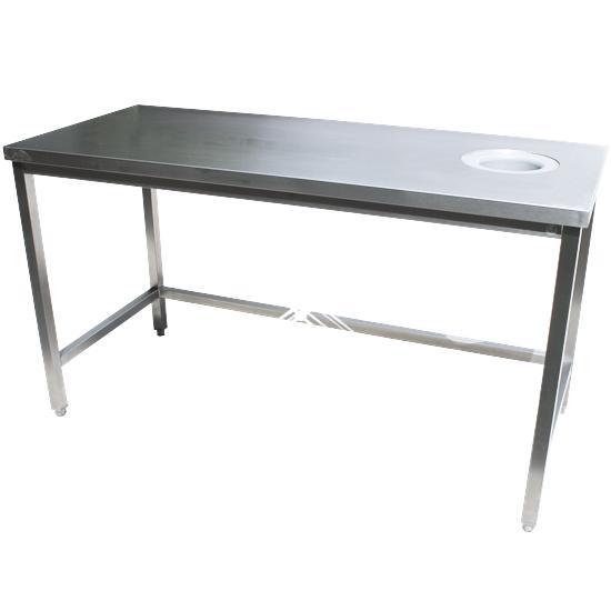 Rvs werktafel met afvalgat 1800x700x900 mm, Zakelijke goederen, Horeca | Meubilair en Inrichting, Nieuw in verpakking, Verzenden
