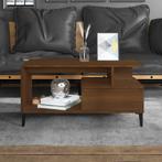 vidaXL Salontafel 90x49x45 cm bewerkt hout bruineiken, Huis en Inrichting, Tafels | Salontafels, Verzenden, Nieuw