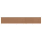 vidaXL Windscherm 5-panelen 600x80 cm stof taupe, Verzenden, Nieuw