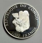 Congo. 1000 Francs 1986 Coupé Mondiale De Football México, Postzegels en Munten