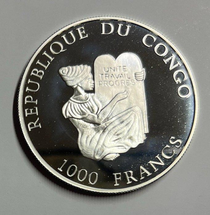 Congo. 1000 Francs 1986 Coupé Mondiale De Football México, Postzegels en Munten, Munten | Europa | Niet-Euromunten