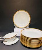 Porcelaine Saint-Amand - (12)-piece soup set with gravy boat