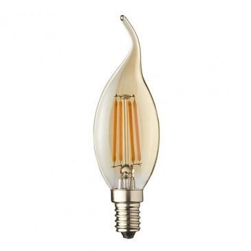 LED Kaars E14- Filament - Amber(goud) 2200k- 4W vervangt 30, Maison & Meubles, Lampes | Lampes en vrac, Envoi