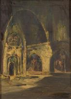 Henk ten Cate (1867-1955) - Kerkinterieur, Antiek en Kunst, Kunst | Schilderijen | Klassiek