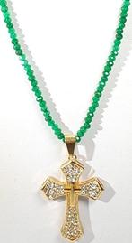 Esmeralda - Latijns kruis met zirkonias - sluiting van 925