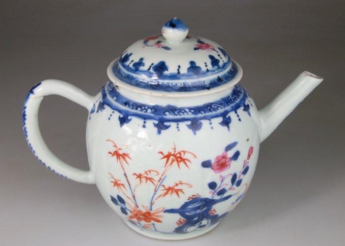 Theepot in Famille Rose-porselein - Qianlong - Porselein -, Antiek en Kunst, Antiek | Overige Antiek