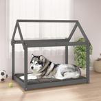 vidaXL Hondenmand 111x80x100 cm massief grenenhout grijs, Dieren en Toebehoren, Honden-accessoires, Verzenden, Nieuw