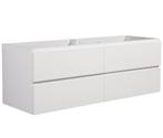 Wastafelkast Angela 140 x 48 cm Wit Hangend Wastafelmeubel, Huis en Inrichting, Badkamer | Badkamermeubels, Verzenden, Nieuw