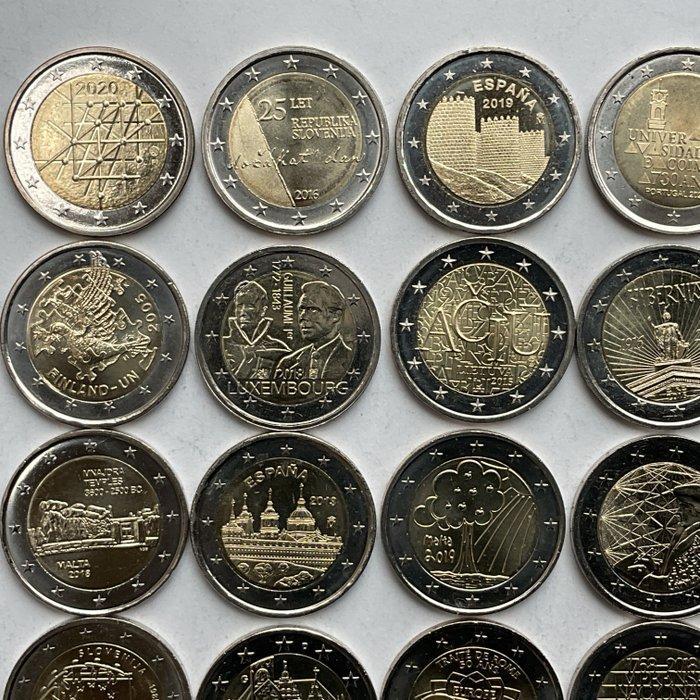 Europa. 2 Euro 2007/2023 (25 munten) (Zonder minimumprijs), Timbres & Monnaies, Monnaies | Europe | Monnaies euro