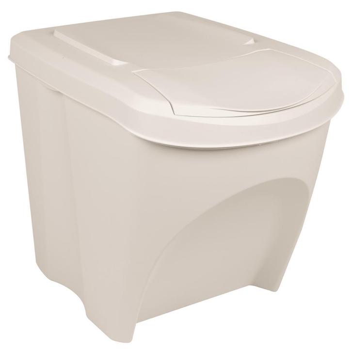 vidaXL Vuilnisbakken 3 st stapelbaar 75 L polypropeen wit, Huis en Inrichting, Woonaccessoires | Prullenbakken, Nieuw, Verzenden