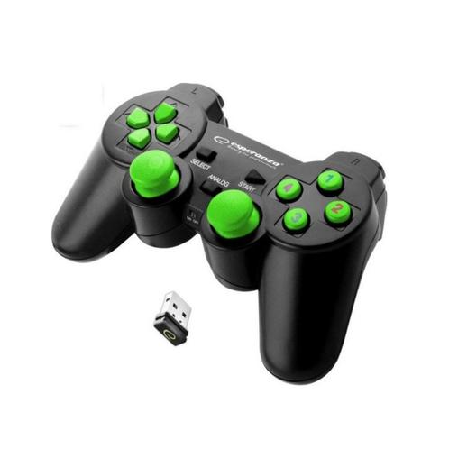 Esperanza Gladiator EGG108G PC en PS3 controler  zwart groen, Computers en Software, Joysticks, Nieuw, Ophalen of Verzenden