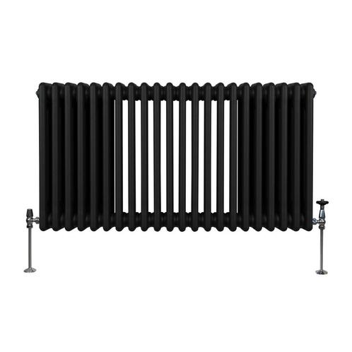 Traditionele 3 Kolom Radiator - 600 x 1012mm - Zwart, Doe-het-zelf en Bouw, Verwarming en Radiatoren, Verzenden