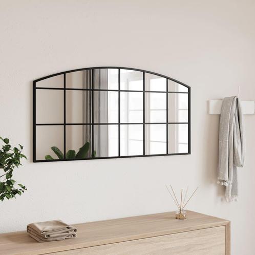 vidaXL Miroir mural noir 100x50 cm arche fer, Maison & Meubles, Accessoires pour la Maison | Miroirs, Neuf, Envoi