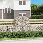 vidaXL Schanskorf gewelfd 100x30x120/140 cm gegalvaniseerd, Verzenden, Nieuw