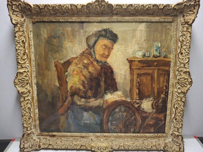 Jac Alfons Paradis (1912-1991) - De kantklosster, Antiek en Kunst, Kunst | Schilderijen | Klassiek