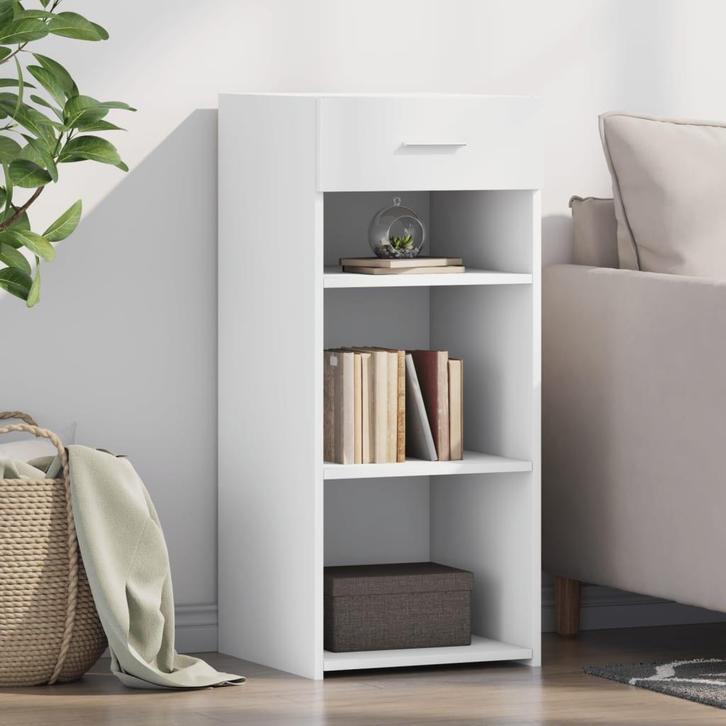 vidaXL Dressoir 40x42,5x93 cm bewerkt hout wit, Huis en Inrichting, Kasten | Dressoirs, Nieuw, Verzenden