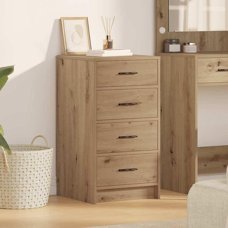 vidaXL Dressoir artisanaal eikenkleurig 40 x 41 x 75 cm, Huis en Inrichting, Kasten | Dressoirs, Nieuw, Verzenden