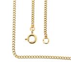 Gouden dunne gourmet schakel ketting | 45 cm, Handtassen en Accessoires, Kettingen, Ophalen of Verzenden, Gebruikt, Overige kleuren