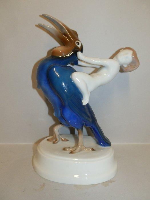 Rosenthal - Ferdinand Liebermann - Beeld, Bimbo su tucano -, Antiek en Kunst, Antiek | Glaswerk en Kristal