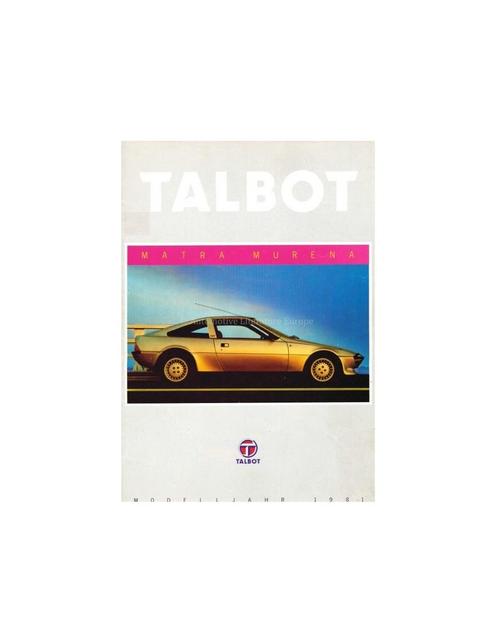 1981 MATRA MURENA BROCHURE NEDERLANDS, Boeken, Auto's | Folders en Tijdschriften