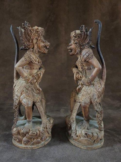 Sugriwa & Subali sandelhout 1930 - Indonesië (Zonder, Antiek en Kunst, Kunst | Niet-Westerse kunst