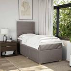 vidaXL Boxspring met matras stof taupe 80x200 cm, Verzenden, Nieuw