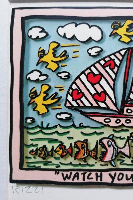 James Rizzi (after) - Watch Your Back - Jaren 1990, Antiek en Kunst, Kunst | Tekeningen en Fotografie