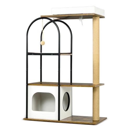 TRUUSK Krabpaal 1185 cm - Met Grot en Bed - Inclusief Krabma, Dieren en Toebehoren, Katten-accessoires, Verzenden