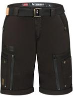 Geographical Norway Korte Broek Met Riem Passpartout Zwart, Verzenden, Nieuw
