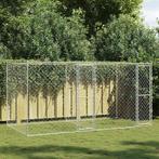 vidaXL Hondenbench Zilver 400 x 200 x 200 cm Gegevens staal, Dieren en Toebehoren, Verzenden, Nieuw