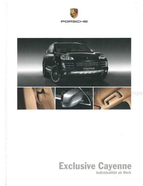 2009 PORSCHE CAYENNE EXCLUSIVE HARDCOVER BROCHURE DUITS, Livres, Autos | Brochures & Magazines