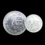 Portugal. 2 Silver Coins: 1x 1000 Escudos (Treaty of