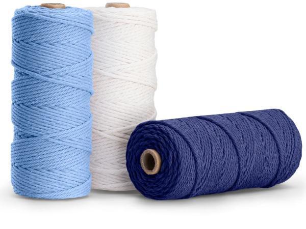 Veiling - Navaris Macramégaren 3-delige set, Huis en Inrichting, Woonaccessoires | Wanddecoraties