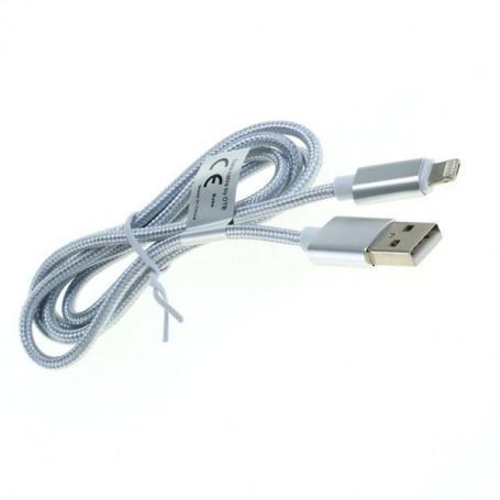2-in-1 Datakabel iPhone / Micro-USB - Nylonmantel 1M Grijs, Télécoms, Télécommunications Autre, Envoi