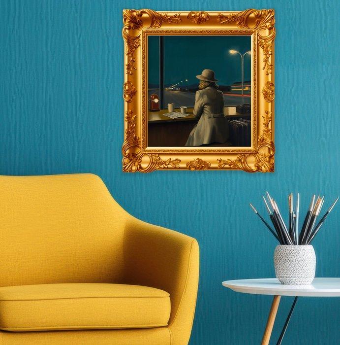 Le Yack - Cafe d’insomnie, Antiek en Kunst, Kunst | Schilderijen | Modern