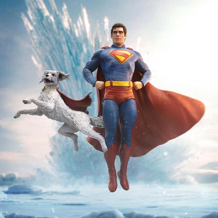 Superman Legacy Art Scale Statue 1/10 Superman & Krypto 32 c, Collections, Cinéma & Télévision, Enlèvement ou Envoi