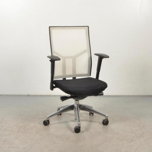 Bureaustoel CS  - Zwart - Wit  mesh rugleuning, Huis en Inrichting, Bureaustoelen, Gebruikt, Ophalen of Verzenden