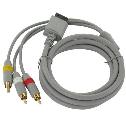 Thirdparty Wii AV kabel met 3 Tulp stekkers, Games en Spelcomputers, Spelcomputers | Nintendo Consoles | Accessoires