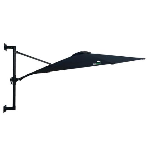 Muurparasol - Zweef -alu- halfrond -Zwart / Beige, Tuin en Terras, Parasols, 2 tot 3 meter, Kantelbaar, Verstelbaar, Waterdicht