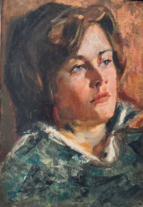 Italiaanse school (XX) - Ritratto di giovane donna, Antiek en Kunst, Kunst | Schilderijen | Klassiek