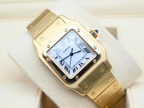 Cartier Santos Ref. 2960 Year 1990s (Box), Handtassen en Accessoires, Horloges | Heren, Goud, Zo goed als nieuw, Goud, Overige merken