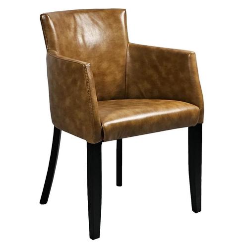 Stoel | OMEGA | Kunstleer/Hout | Cognac | Wengé Poten |, Zakelijke goederen, Horeca | Keukenapparatuur, Nieuw in verpakking, Verzenden