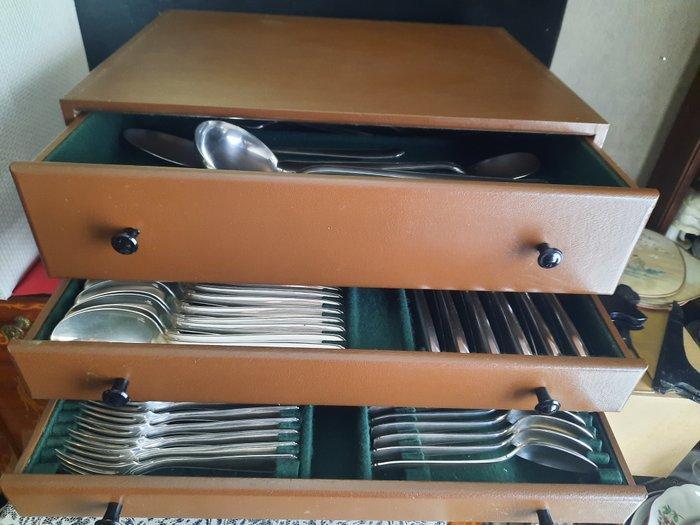 Argental - Bestekset voor 12 personen (91) - Verzilverd,, Antiquités & Art, Antiquités | Meubles | Tables