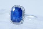 Zonder Minimumprijs - Ring Platina - 4.37ct. tw. Saffier -, Handtassen en Accessoires, Ringen, Nieuw