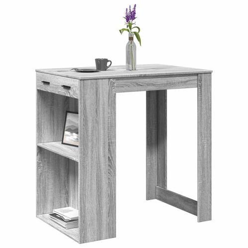 vidaXL Bartafel 102x70x103,5 cm bewerkt hout grijs sonoma, Huis en Inrichting, Tafels | Eettafels, Nieuw, Verzenden