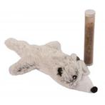 Poezenspeelgoed hermelijn met cat nip in de tube, 17 cm -, Dieren en Toebehoren, Nieuw