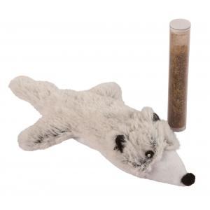 Poezenspeelgoed hermelijn met cat nip in de tube, 17 cm -, Dieren en Toebehoren, Katten-accessoires